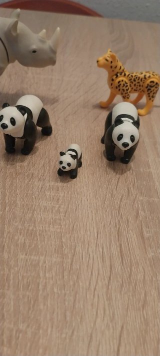 Playmobil,animales,lote,sabana,zoo,panda,guepardo