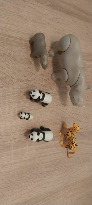 Playmobil,animales,lote,sabana,zoo,panda,guepardo