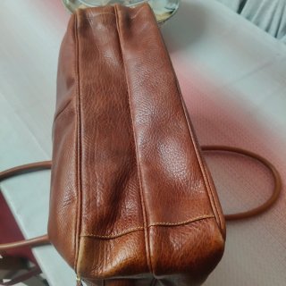 Borsa vintage Boldrini in pelle marrone da viaggio