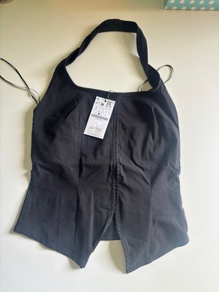 Top halter negro S