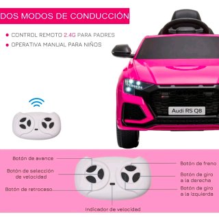 Coche eléctrico infantil +3 años con mando y luces