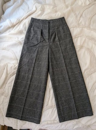 Pantalones Massimo Dutti cuadros grises