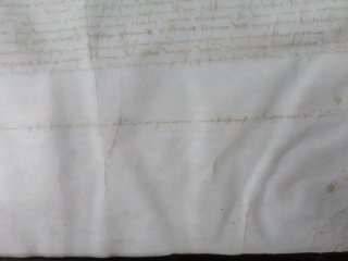 Antiguo documento pergamino año 1457