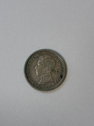 Moneda 50 céntimos 1904 Alfonso XIII Plata