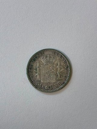 Moneda 50 céntimos 1904 Alfonso XIII Plata