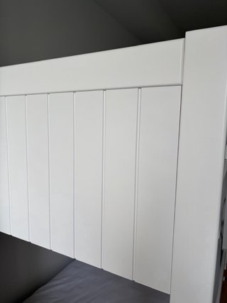 Litera blanca madera con cama nido