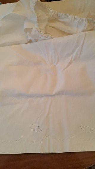Juego Sábanas Algodón Bordado Hojas 90cm