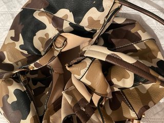 Bolso Vintage Camuflaje Beige Marrón