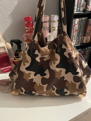 Bolso Vintage Camuflaje Beige Marrón