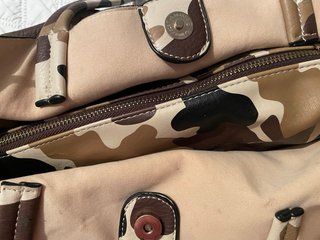 Bolso Vintage Camuflaje Beige Marrón