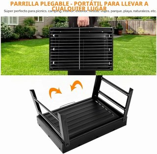 Barbacoa Parrilla Carbón Plegable Uten Camping