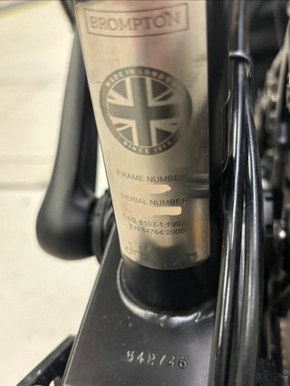 Brompton 3v Reacondicionada Negra
