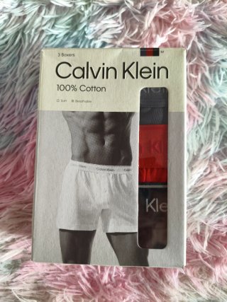3 Calzoncillos Boxer Calvin Klein Algodón Talla M
