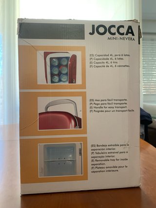 Mini nevera JOCCA 4L roja