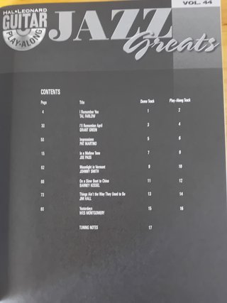 Hal Leonard Guitarra Jazz Greats Vol. 44