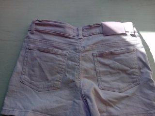 Shorts vaqueros niña lila