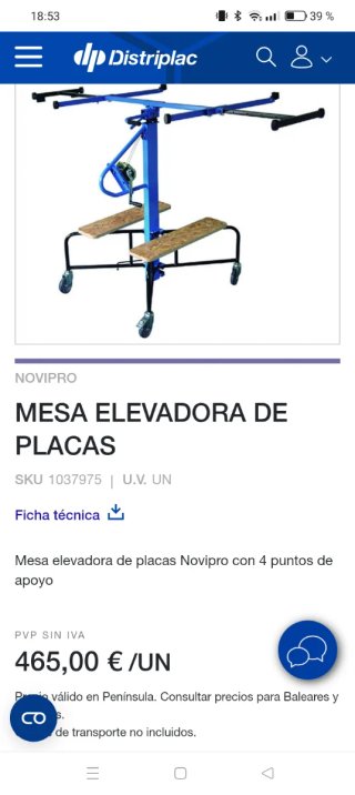 Elevadora Pladur Novipro
