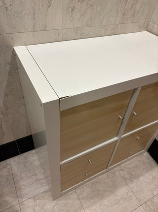 Mueble IKEA Kallax 2x2 Blanco con Cajones y Puerta