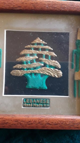 Cuadro Souvenir Líbano Cedro Hecho a Mano