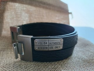 Pulsera Cuero Fossil Vintage Negra