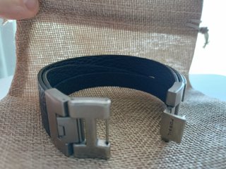 Pulsera Cuero Fossil Vintage Negra