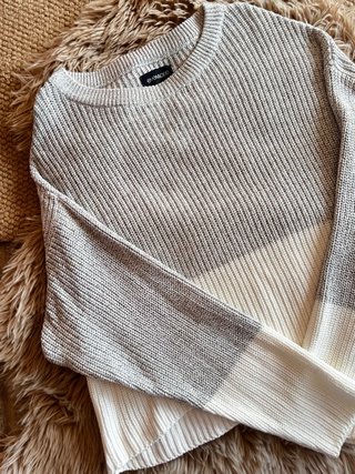 Jersey Even&Odd gris y blanco talla S