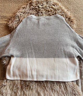 Jersey Even&Odd gris y blanco talla S