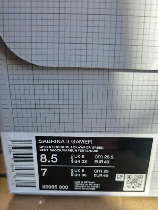 Nike Bambas basket Sabrina 3 Gamer Verde y Morado
