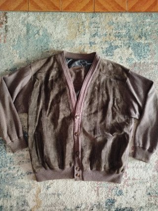 Chaqueta Pedro Bernat Cuero, ante  Marrón Talla XL