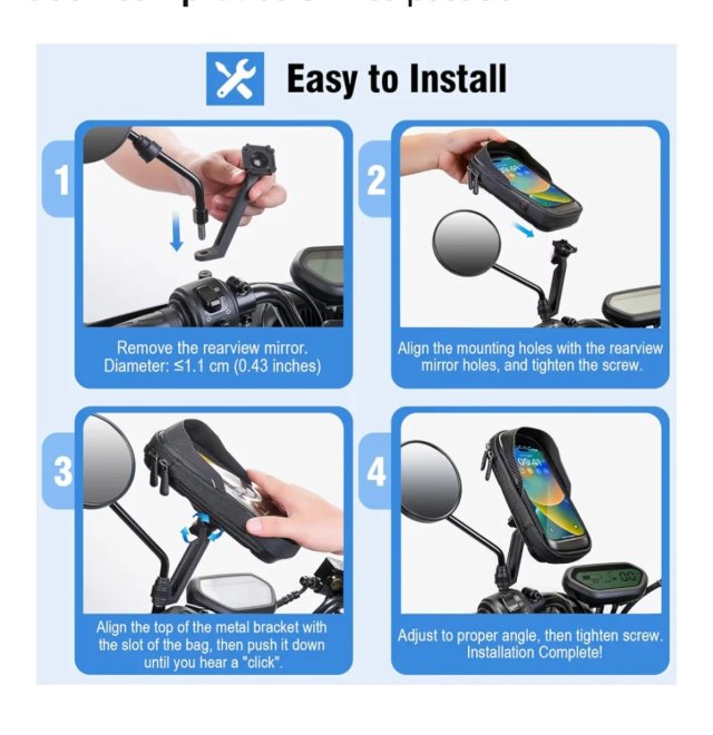 Soporte Móvil Moto/Scooter 360°