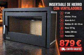 Estufa Hierro Fogaris 17.4 kW con Ventiladores