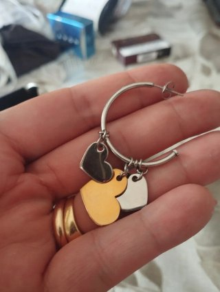 Orecchini S'agapõ cuori oro e argento