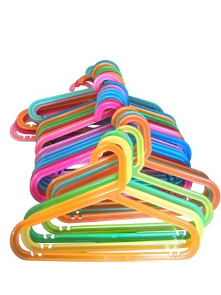 Lote de perchas infantiles de colores 28 unids