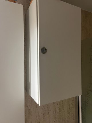 Armario blanco baño con dos baldas