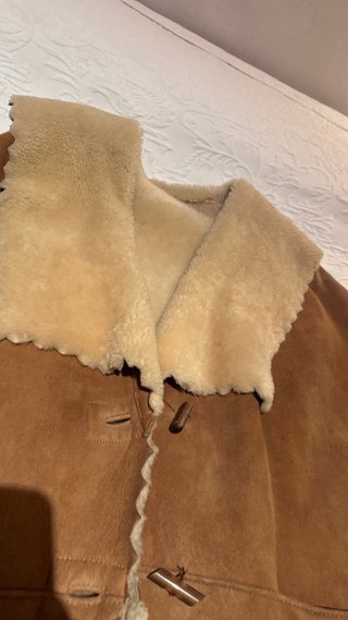Chaquetón ante camel forrado borreguito