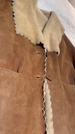 Chaquetón ante camel forrado borreguito