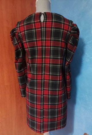 Vestido Tartán Manga Larga