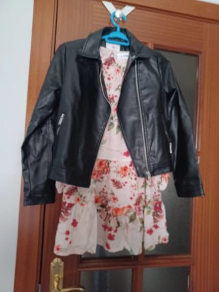 Vestidos juveniles estampado lunares y cazadora ne