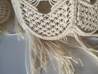 Pantallas lámpara macramé flecos