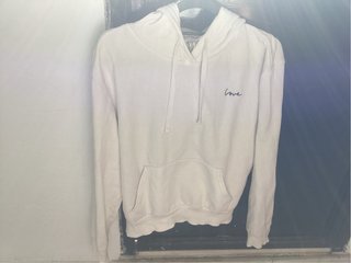 Sudadera Love Blanca Talla M Unisex