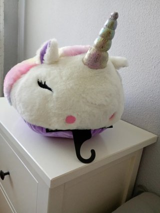 Peluche unicornio calentapies