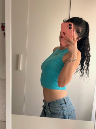 Top Bershka azul