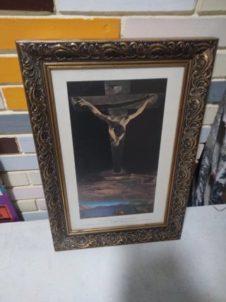 Cuadro Dorado Tallado Religioso