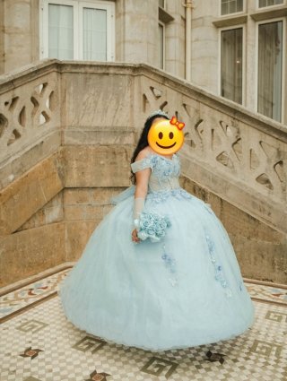 Vestido de 15 años azul