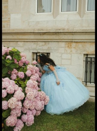 Vestido de 15 años azul