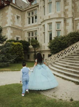 Vestido de 15 años azul