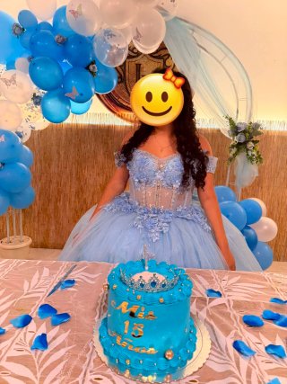 Vestido de 15 años azul
