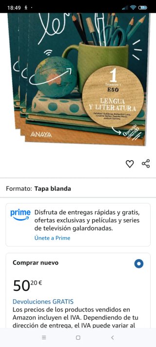 Lengua y literatura 1 E.S.O anaya Operación mundo