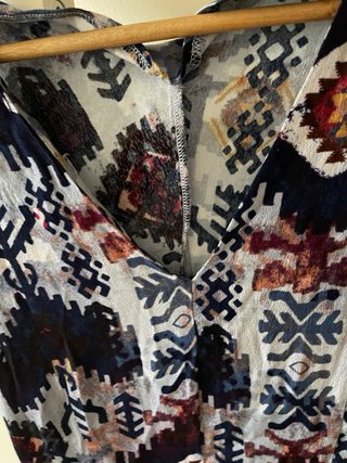 Vestido estampado étnico talla M