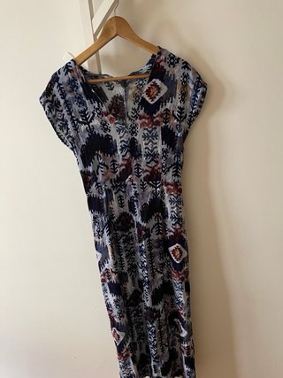 Vestido estampado étnico talla M